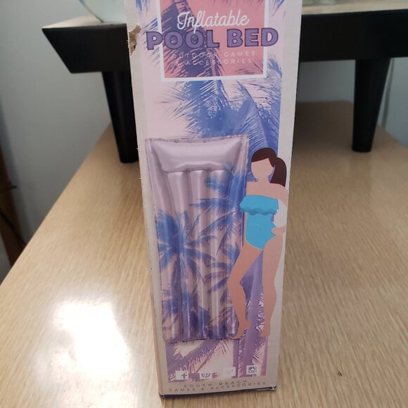 BNWT SOUTH BEACH Luxe Lagoon collection premium inflatable palms pool raft (OS) - Picture 3 of 5